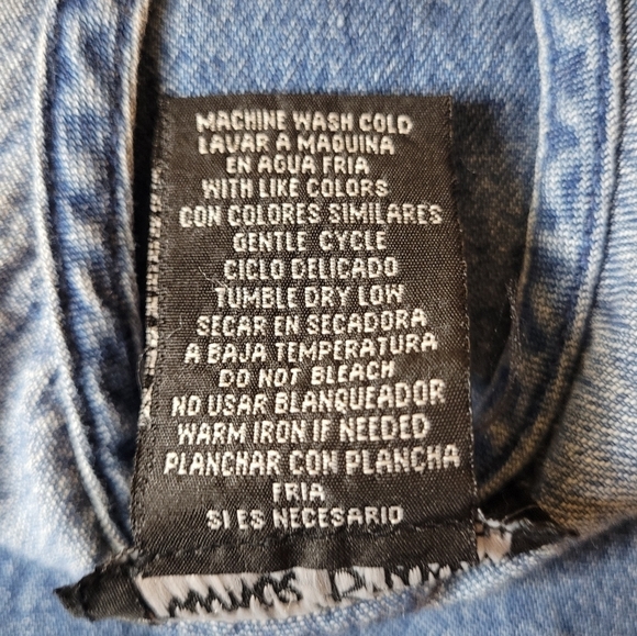 Vintage VTG Jamie Brooke Chambray Floral Dress sz XL - Picture 5 of 11